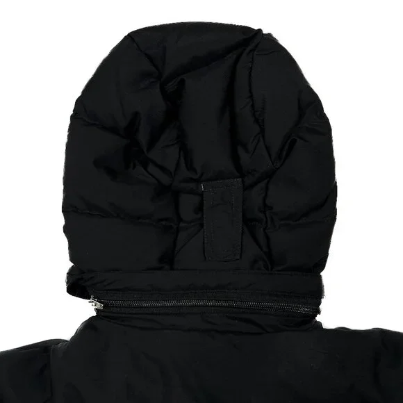 L.L. Bean Y2K Vintage Goose Down Puffer Black Hooded Parka WinterJacket Size M - Picture 6 of 7